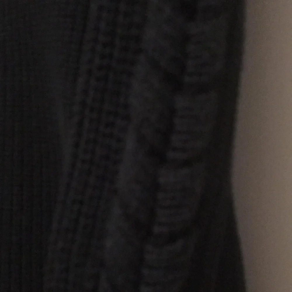 Aqua Pullover Knit Sweater high neck braid detail arms/pleat shoulders size M